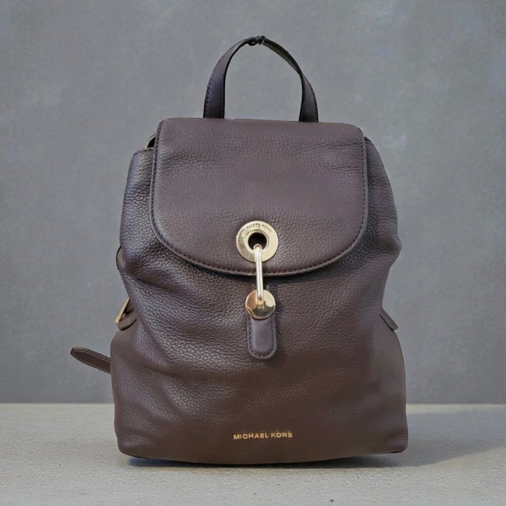 Michael Kors Raven Pebbled Leather Backpack